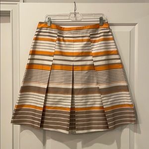 Les Copains Blue sz EU46 US10 pleated stripe skirt